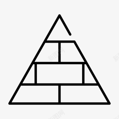 金字塔几何学纪念碑图标图标