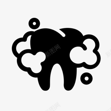 牙齿清洁牙科牙医图标图标