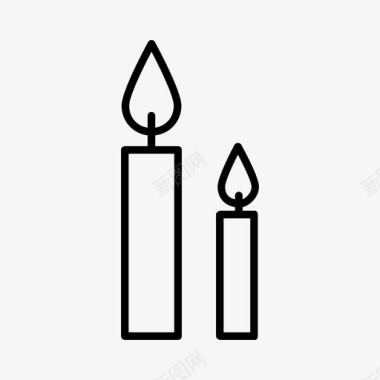 蜡烛烛光火焰图标图标