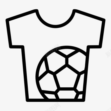 T恤衣服足球图标图标