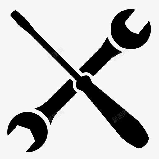 修理螺丝刀维修图标svg_新图网 https://ixintu.com 修理 工具 扳手 结构 维修 螺丝刀