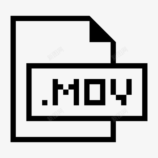 mov文件扩展名格式图标svg_新图网 https://ixintu.com mov文件 扩展名 文件格式和扩展名 格式