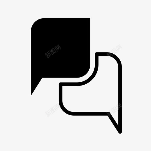 语音泡泡聊天讨论图标svg_新图网 https://ixintu.com 泡泡 聊天 讨论 语音泡泡 说话