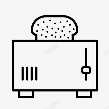 烤面包机用具烹饪图标图标