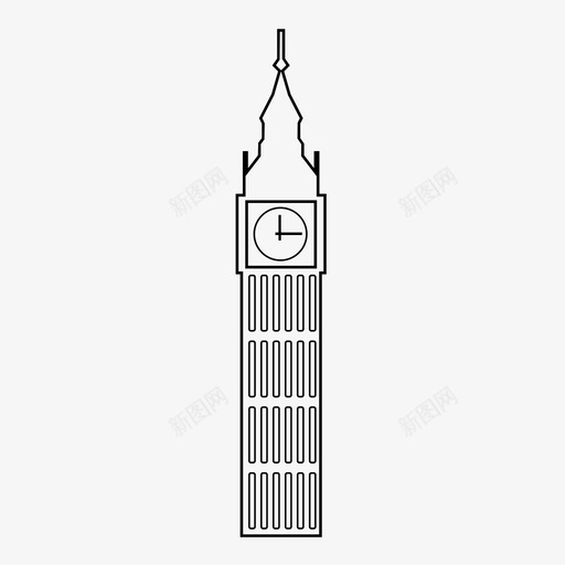 大本钟钟声钟楼图标svg_新图网 https://ixintu.com 伦敦 大本钟 钟声 钟楼