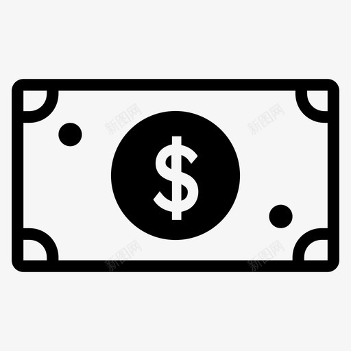 现金钞票现钞图标svg_新图网 https://ixintu.com 现金 现钞 钞票