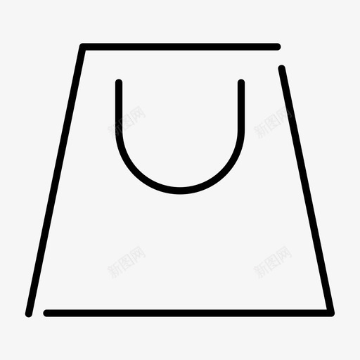购物袋时尚纸袋图标svg_新图网 https://ixintu.com 时尚 纸袋 购物袋 贸易差额灯