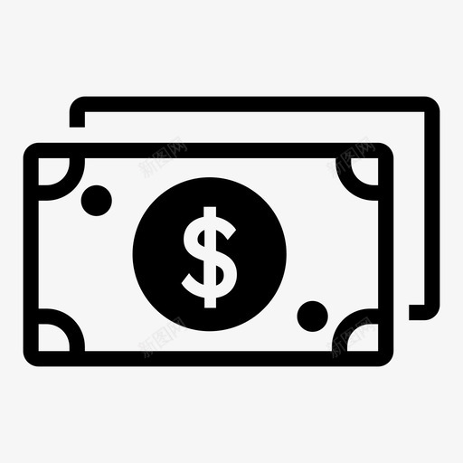 现金钞票现钞图标svg_新图网 https://ixintu.com 现金 现钞 钞票