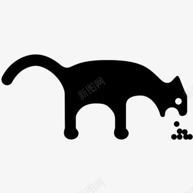 猫呕吐宠物站立图标图标