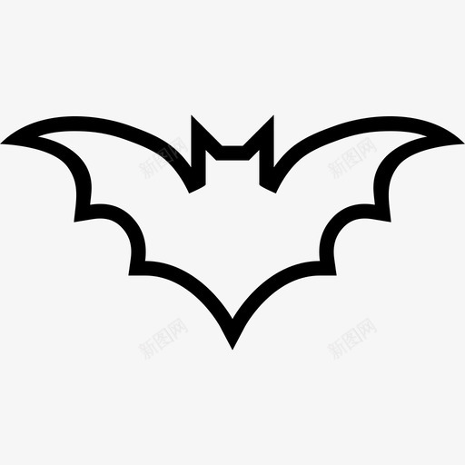蝙蝠轮廓动物万圣节图标svg_新图网 https://ixintu.com 万圣节 动物 蝙蝠轮廓
