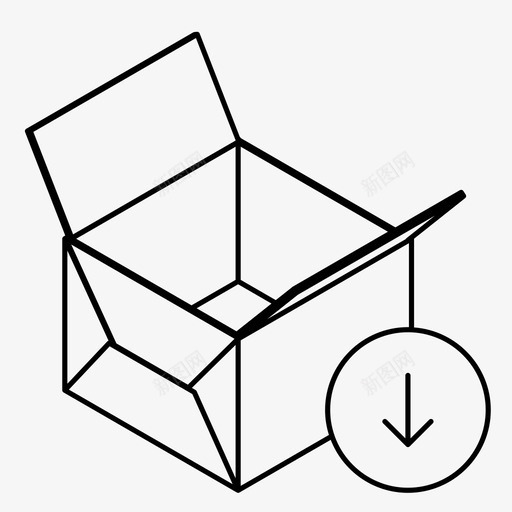 软件包包装盒移动图标svg_新图网 https://ixintu.com 删除 包装盒 移动 订购 软件包下载