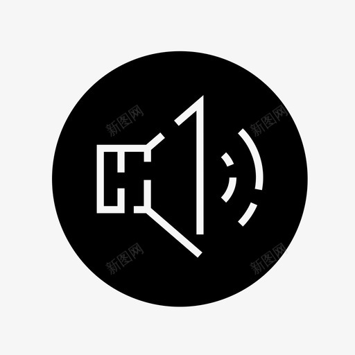 扬声器音频语音图标svg_新图网 https://ixintu.com ui实心圆形按钮 扬声器 语音 音量 音频