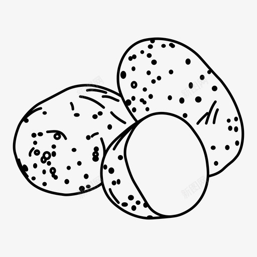 土豆生土豆食物图标svg_新图网 https://ixintu.com 土豆 生土豆 蔬菜 食物