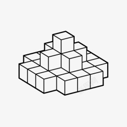 金字塔魔方金字塔建筑形式图标高清图片
