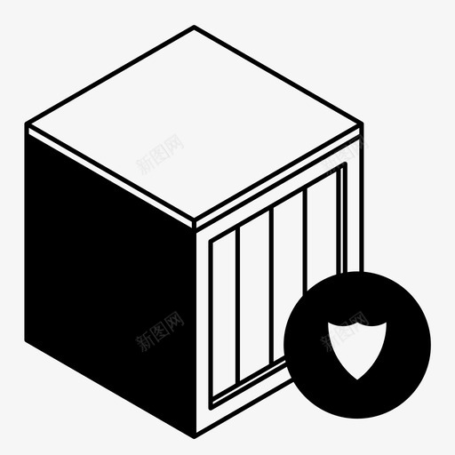 装运箱交货订单安全图标svg_新图网 https://ixintu.com 交货 保护订单 安全储存 箱子 装运箱 订单安全