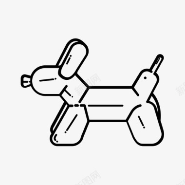 狗气球娱乐表演图标图标