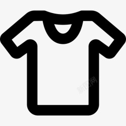衣服网格t恤衣服剪贴画一组可爱的线条图标高清图片