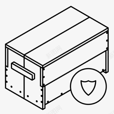 工具箱交货订单安全图标图标