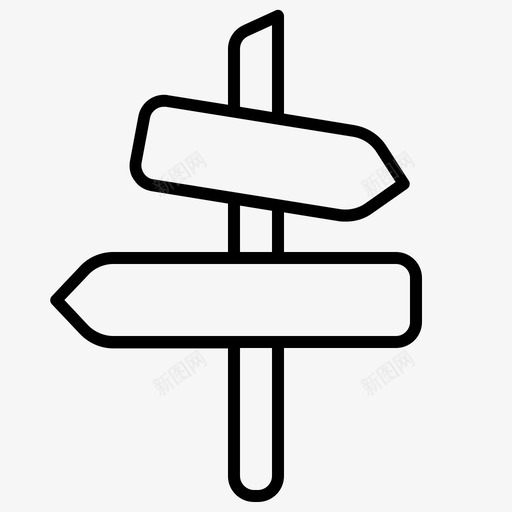 方向标志板路径图标svg_新图网 https://ixintu.com 方向标志 板 标志板 线路混合 路径 道路