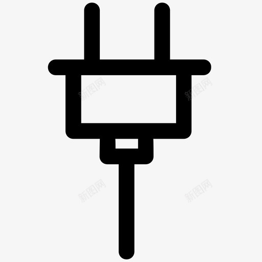 电源插头电气插头连接器图标svg_新图网 https://ixintu.com 插件 插头连接器 电气 电源插头 结构