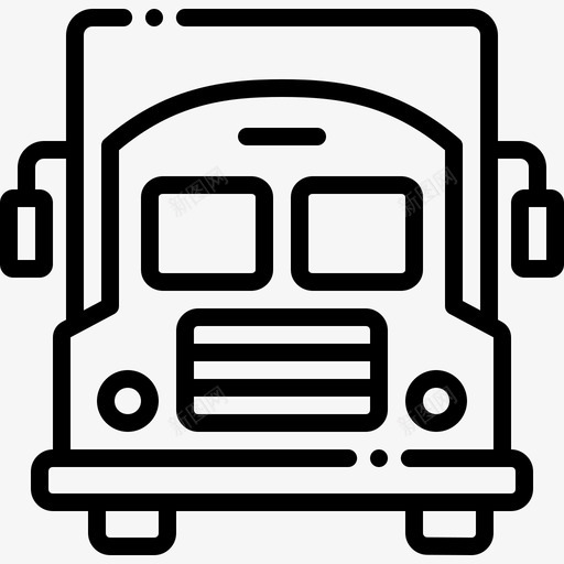 货车公共汽车学校图标svg_新图网 https://ixintu.com 交通 公共汽车 学校 学校和学习线路 教育 旅游 货车