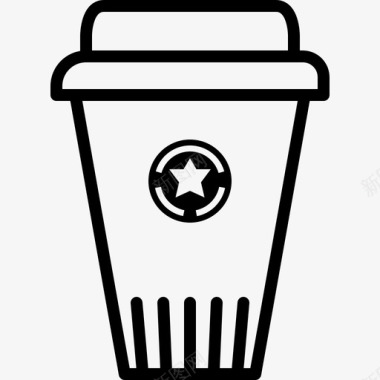 塑料杯咖啡馆饮料图标图标