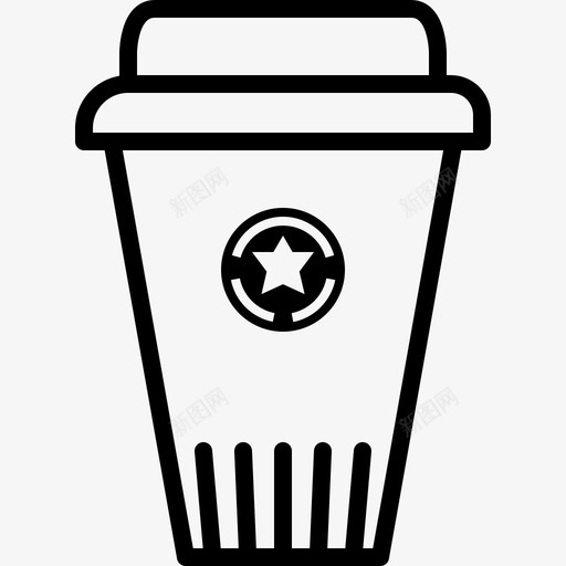 塑料杯咖啡馆饮料图标svg_新图网 https://ixintu.com 咖啡馆 塑料杯 快餐 美味咖啡店 饮料