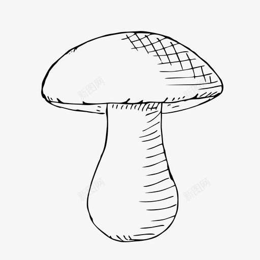 蘑菇森林木耳图标svg_新图网 https://ixintu.com 手绘 木耳 森林 素描 自然 蘑菇