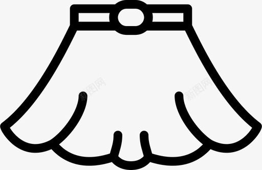 裙子衣服时尚图标svg_新图网 https://ixintu.com 女人 时尚 漂亮女人衣服轮廓 衣服 裙子