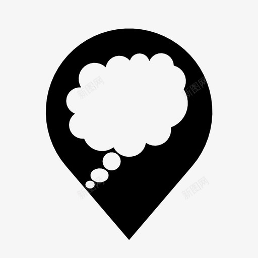 位置云地图针图标svg_新图网 https://ixintu.com 云 位置 地图针 地点 思想