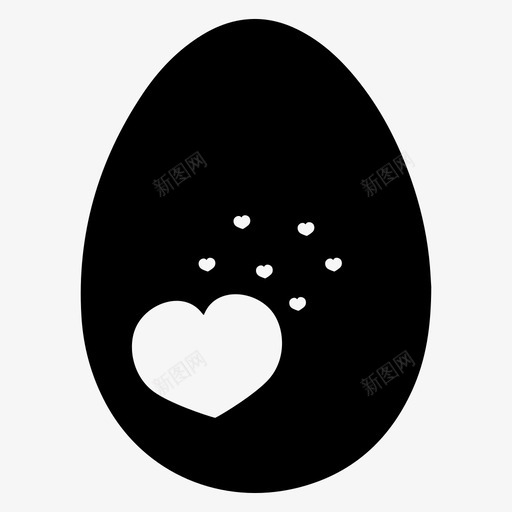 复活节彩蛋装饰心形图标svg_新图网 https://ixintu.com 复活节彩蛋 心形 装饰