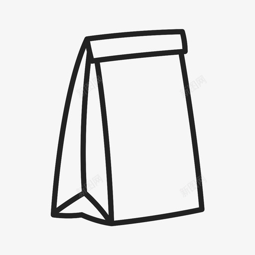 纸袋早餐食物图标svg_新图网 https://ixintu.com 早餐 纸袋 食物 饭