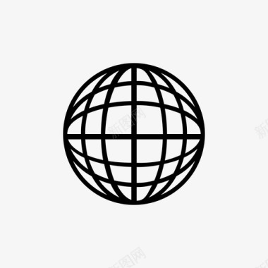 线框球体圆地球图标图标