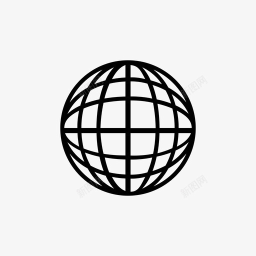 线框球体圆地球图标svg_新图网 https://ixintu.com 圆 地球 旅行 球体 线框球体 网格