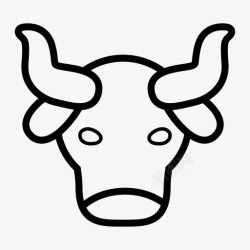 牛的符号金牛座动物公牛图标高清图片