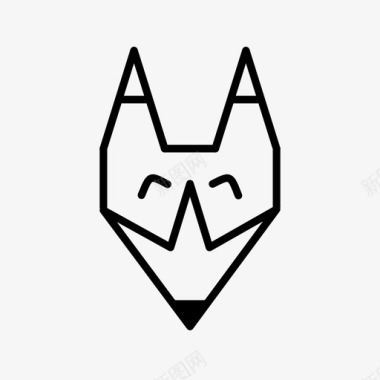 狐狸动物脸图标图标