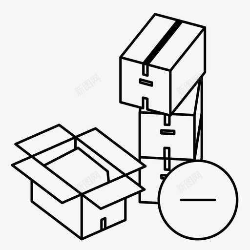 删除订单取消包裹图标svg_新图网 https://ixintu.com 删除订单 包裹 取消 存储 箱 装运箱