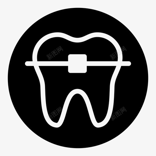 牙套牙医牙齿矫正图标svg_新图网 https://ixintu.com 口腔科 牙医 牙套 牙齿矫正