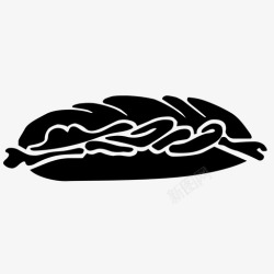 法式三明治PNG矢量图巴马法式面包半圆面包图标高清图片