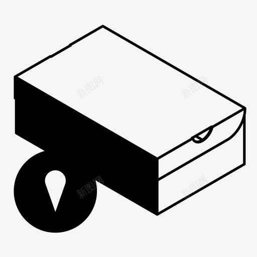 鞋盒交货导航图标svg_新图网 https://ixintu.com 交货 地点 导航 箱子 订单跟踪 跟踪订单 鞋盒