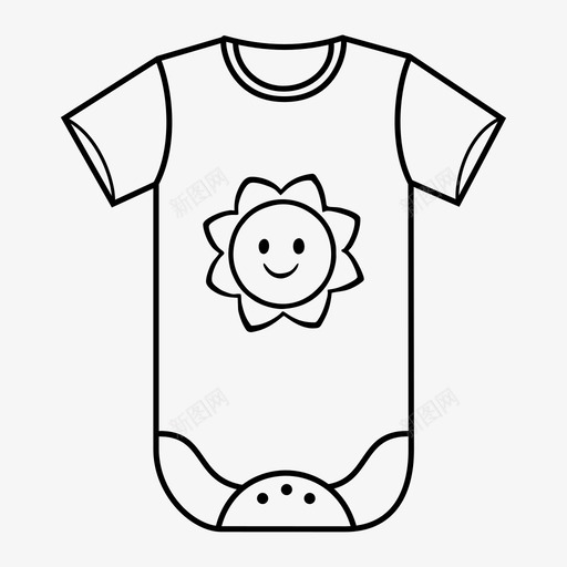 婴儿服装服装时尚图标svg_新图网 https://ixintu.com 婴儿服装 时尚 服装 连体衣 连体裤