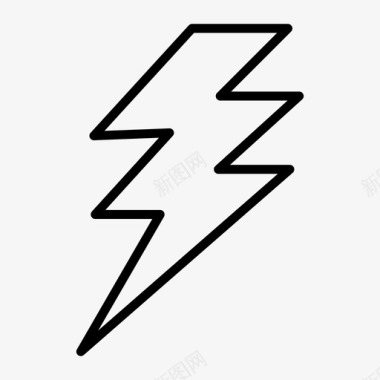 闪电电能量图标图标