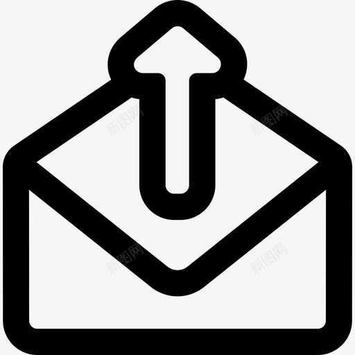电子邮件打开信封与向上箭头接口通用接口图标svg_新图网 https://ixintu.com 接口 电子邮件打开信封与向上箭头 通用接口