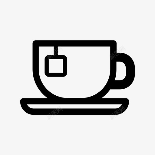 茶杯子饮料图标svg_新图网 https://ixintu.com 咖啡时间 杯子 热的 茶 饮料
