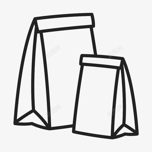 纸袋早餐食物图标svg_新图网 https://ixintu.com 早餐 纸袋 食物 饭