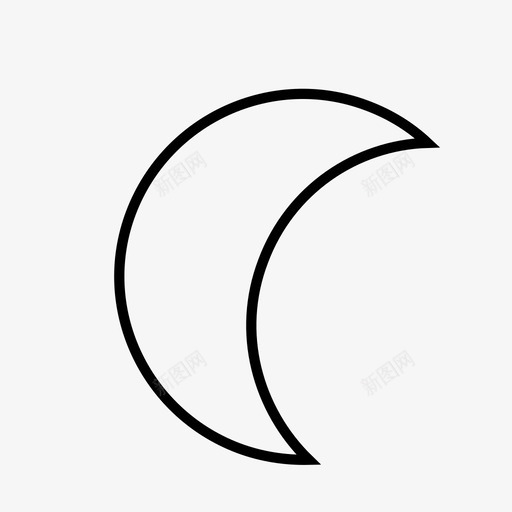月亮新月月食图标svg_新图网 https://ixintu.com 夜晚 天气 天空 新月 月亮 月食