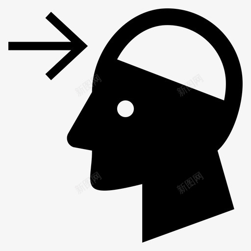 大脑输入箭头人类图标svg_新图网 https://ixintu.com 人类 大脑输入 头脑 学习 接收 箭头