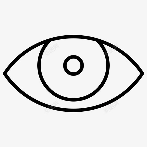 眼睛看到能见度图标svg_新图网 https://ixintu.com 手表 看到 眼睛 线路混合 能见度 视力