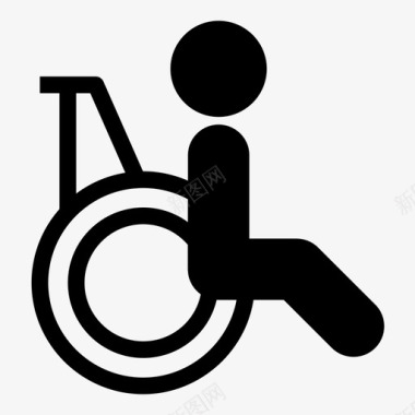 轮椅残疾人医学图标图标