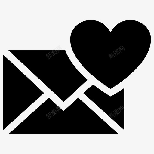 信件信封情书图标svg_新图网 https://ixintu.com 信件 信封 情书 爱情和浪漫符号图标
